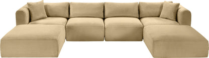 Shaggy - 6 Piece Modular Sectional With 2 Ottomans