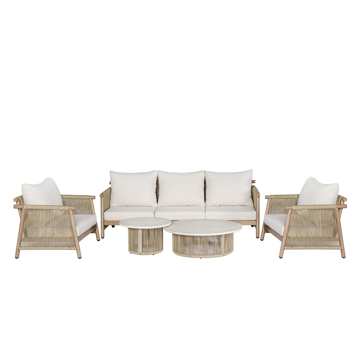 Zira - 5 Piece Patio Sofa Set - Beige