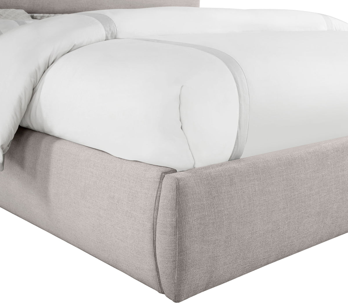 Adam - Linen Fabric Bed With 52" Headboard