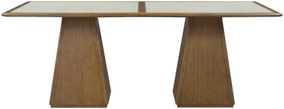 Atrium - Glass Top And Wood Base Dining Table