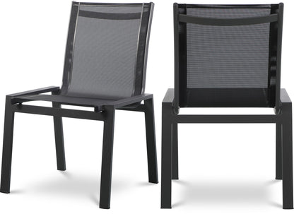 Nizuc - Outdoor Patio Dining Chair With Gray Frame (Set of 2)