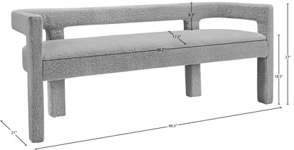 Athena - Boucle Fabric Bench