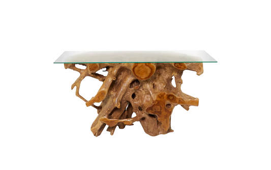 GRAYSON LANE EDGE TREE STUMP CONSOLE TABLE