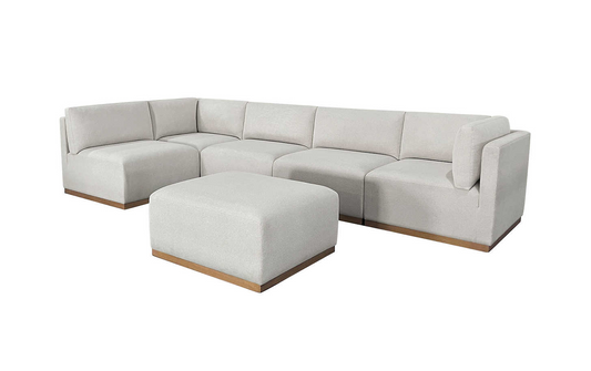 HENREDON SECTIONAL WITH OTTOMAN