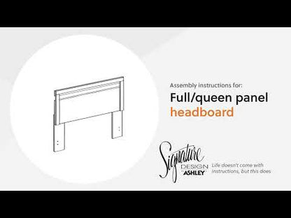Flannia - Full Panel Headboard - Gray