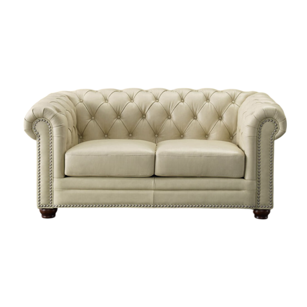 BALDWIN TOP GRAIN LEATHER SOFA AND LOVESEAT