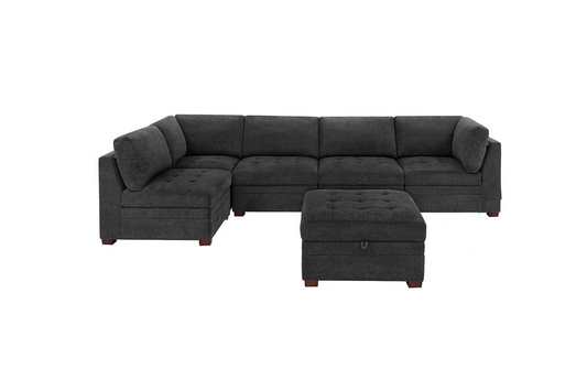 THOMASVILLE TISDALE 6-PIECE SECTIONAL WITH STORAGE OTTOMAN