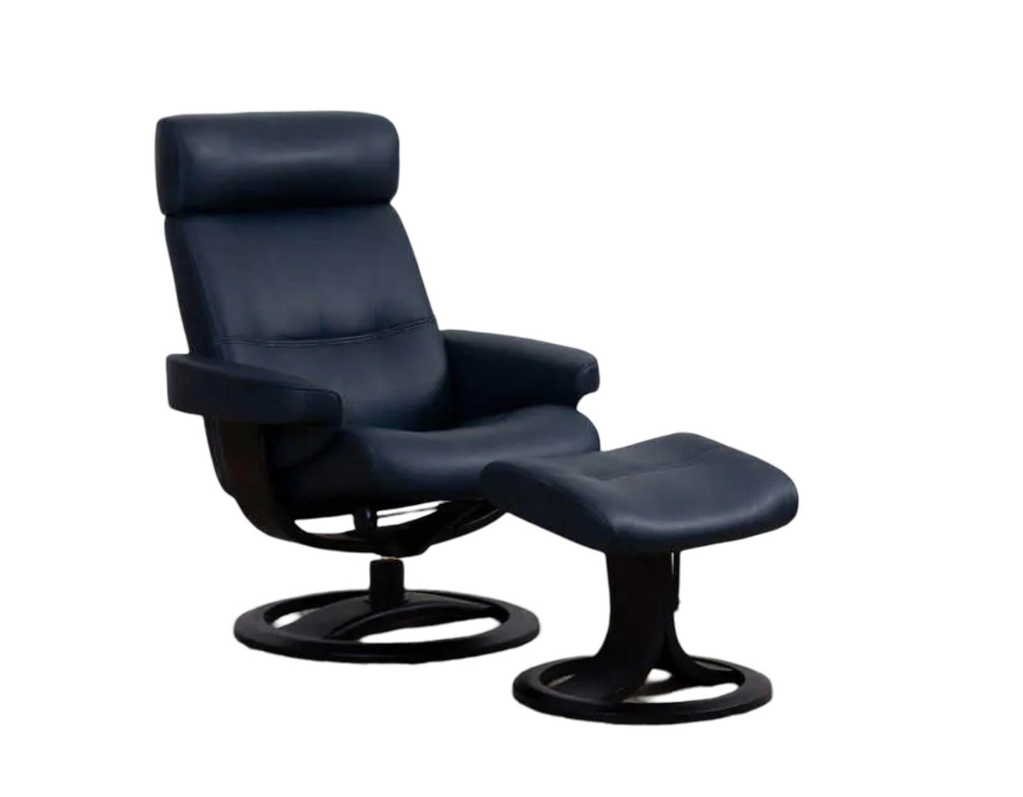 OSLO LEATHER RECLINER AND OTTOMAN