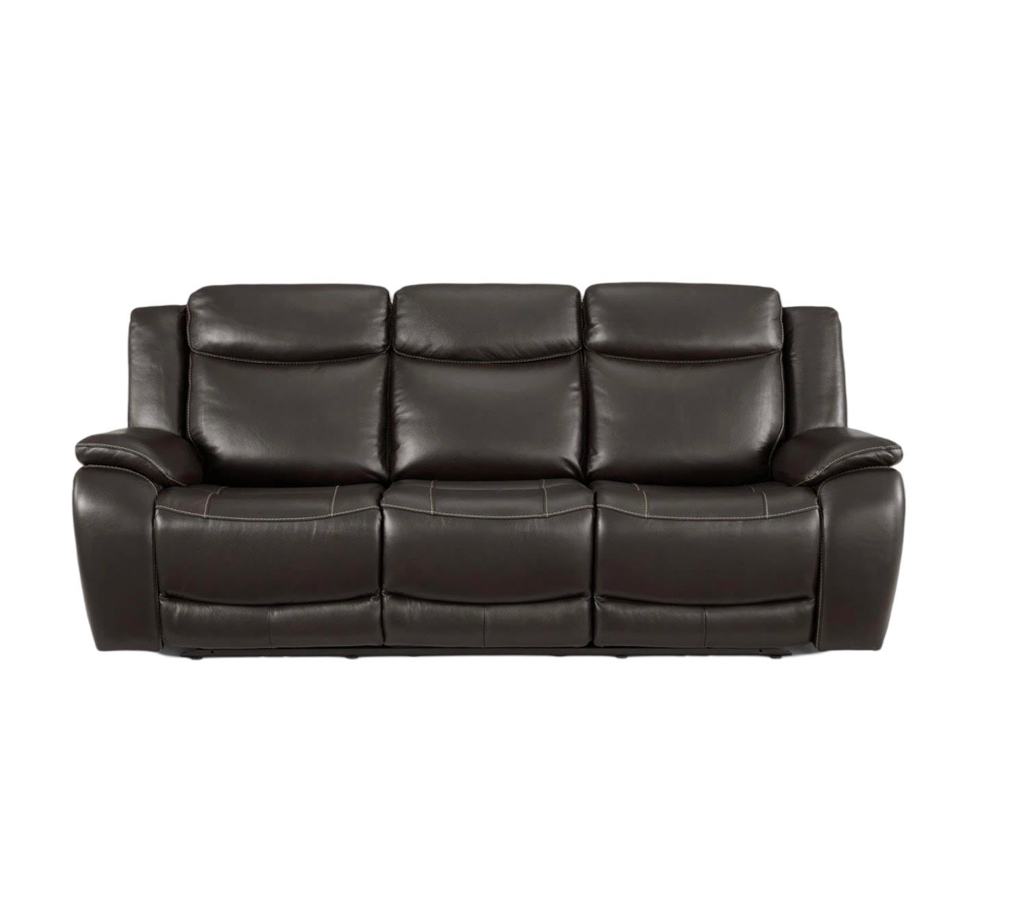 HARVEY LEATHER POWER RECLINING SOFA AND LOVESEAT WITH POWER HEADRESTS